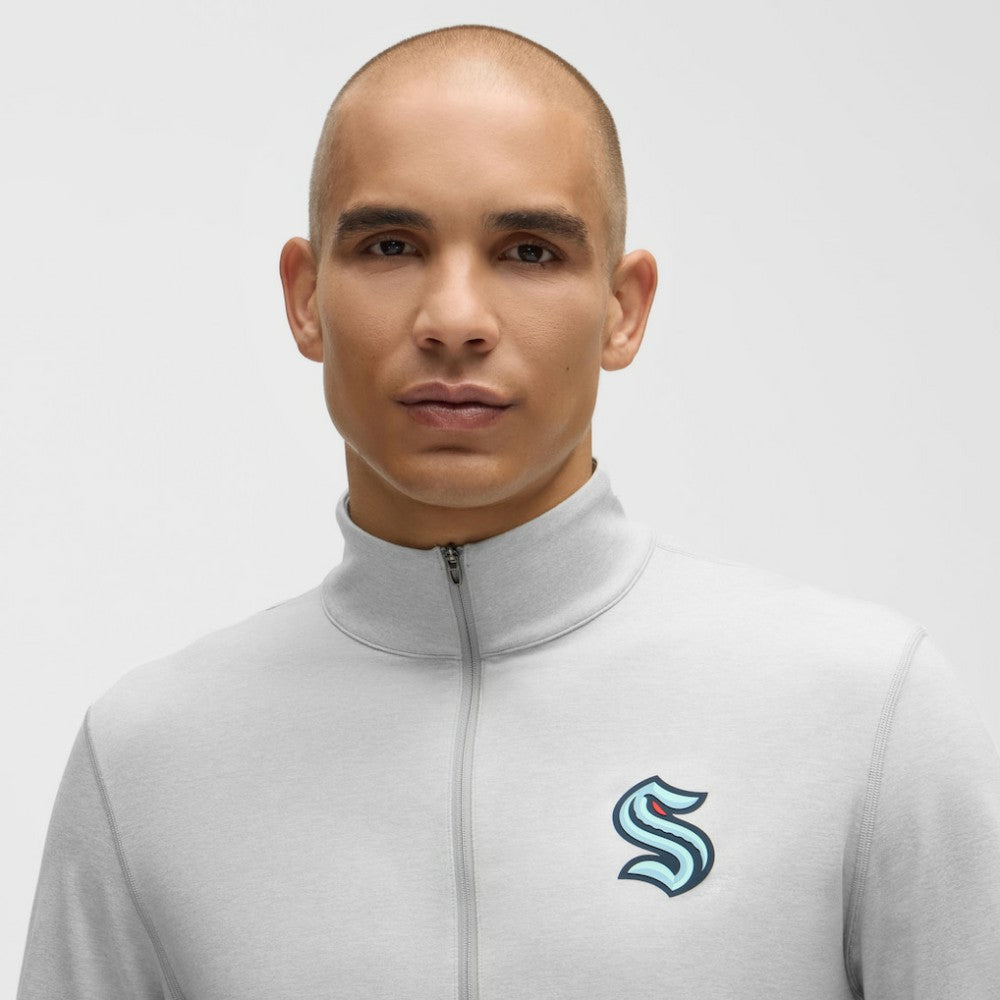 NHL Seattle Kraken lululemon Soft Jersey Half-Zip Pullover - Heather Gray