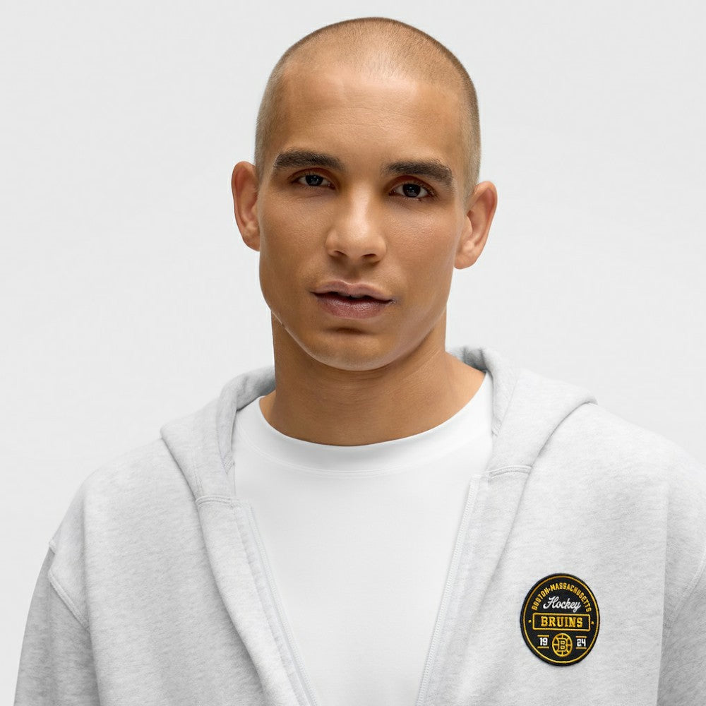 NHL Boston Bruins lululemon Steady State Full-Zip Hoodie - Heathered Core Ultra Light Grey