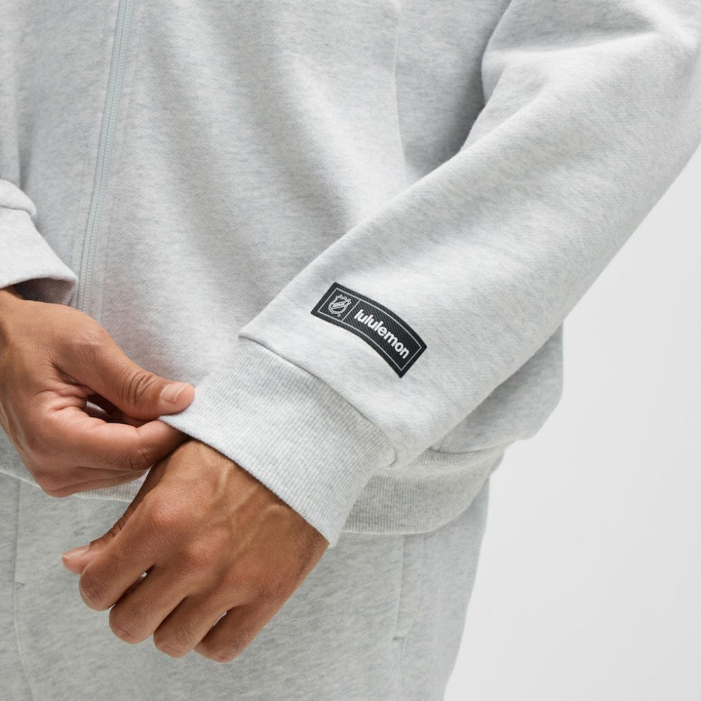 NHL Columbus Blue Jackets lululemon Steady State Full-Zip Hoodie - Heathered Core Ultra Light Grey