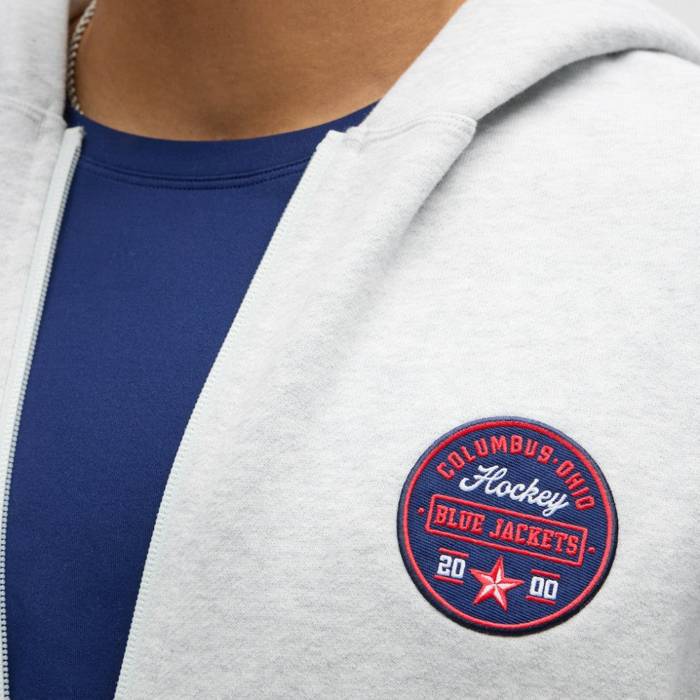 NHL Columbus Blue Jackets lululemon Steady State Full-Zip Hoodie - Heathered Core Ultra Light Grey