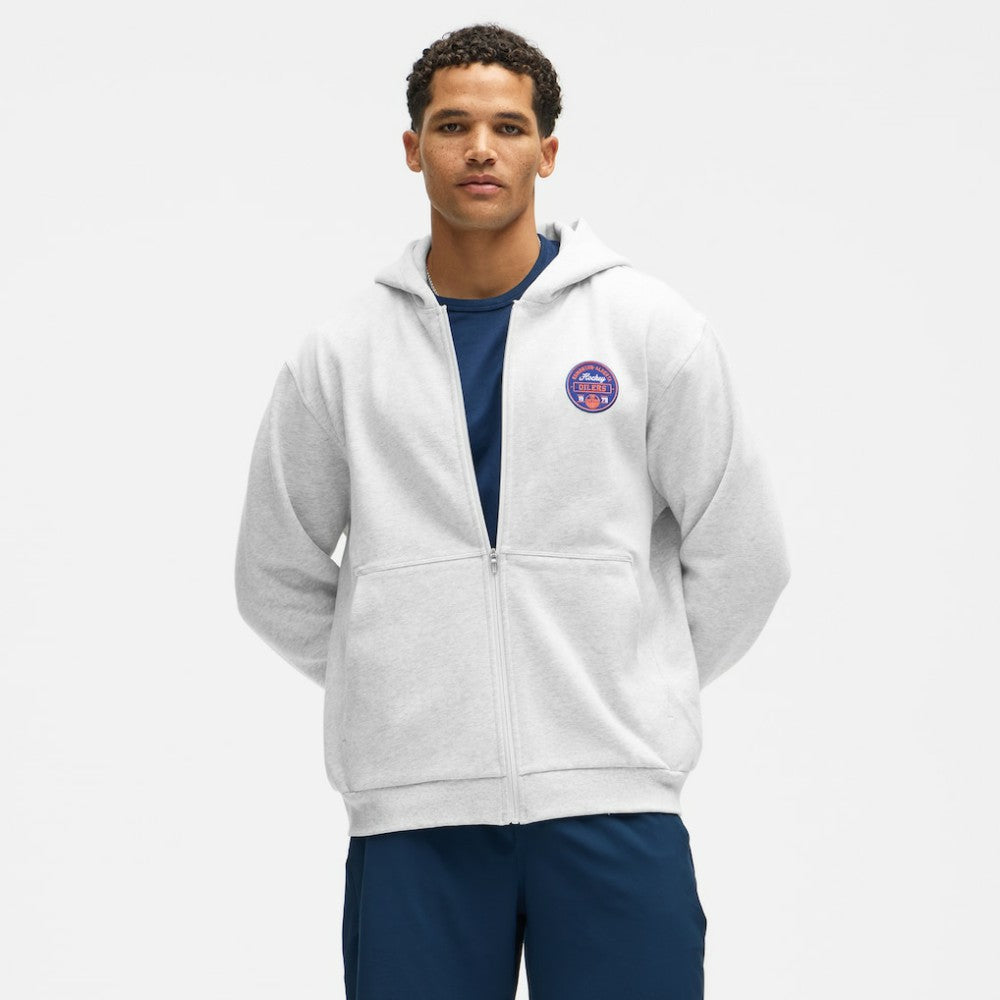 NHL Edmonton Oilers lululemon Steady State Full-Zip Hoodie - Heathered Core Ultra Light Grey