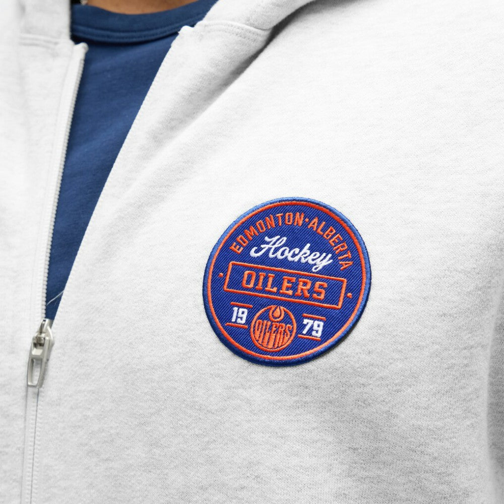 NHL Edmonton Oilers lululemon Steady State Full-Zip Hoodie - Heathered Core Ultra Light Grey