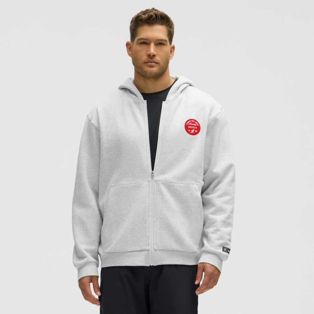 NHL New Jersey Devils lululemon Steady State Full-Zip Hoodie - Heathered Core Ultra Light Grey