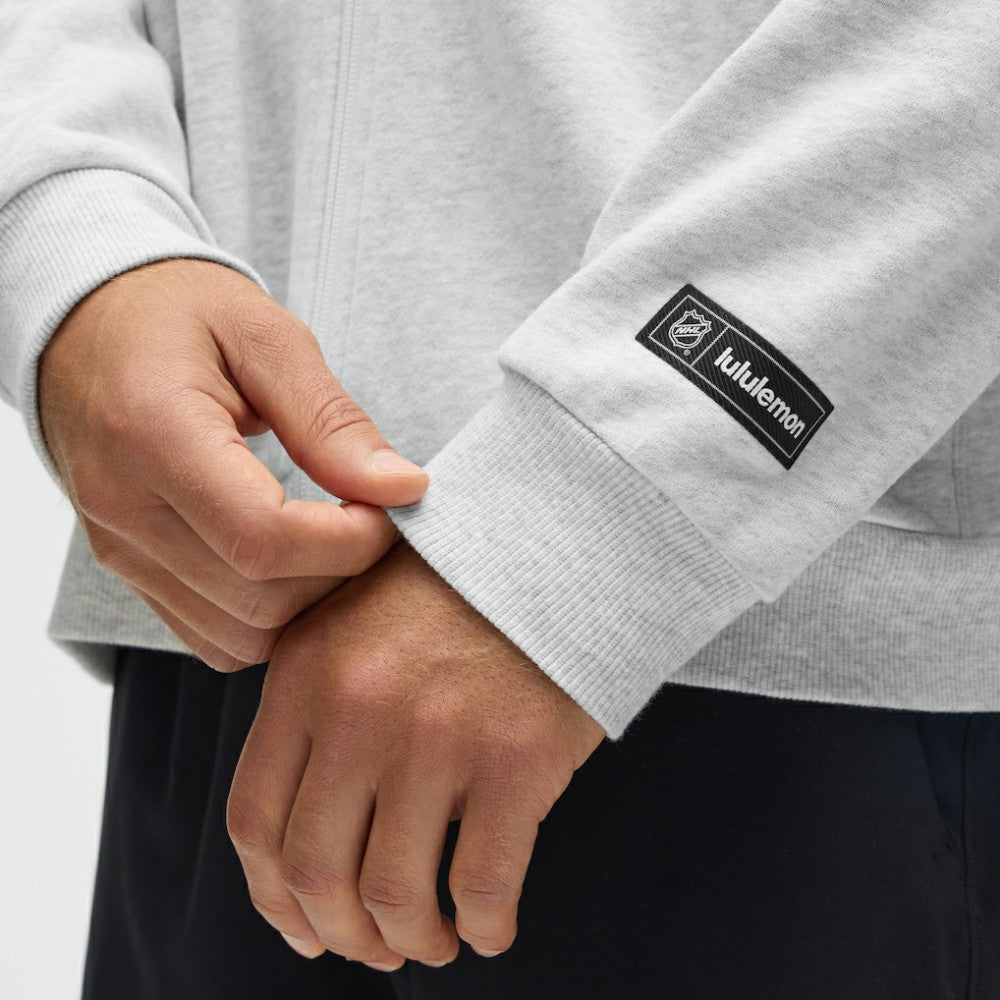 NHL New Jersey Devils lululemon Steady State Full-Zip Hoodie - Heathered Core Ultra Light Grey