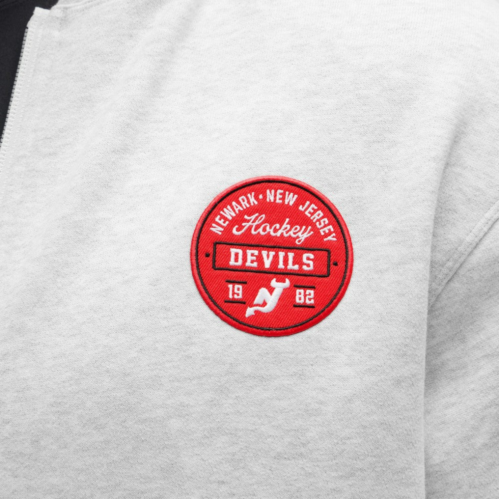 NHL New Jersey Devils lululemon Steady State Full-Zip Hoodie - Heathered Core Ultra Light Grey