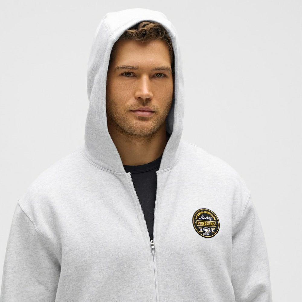 NHL Pittsburgh Penguins lululemon Steady State Full-Zip Hoodie - Heathered Core Ultra Light Grey