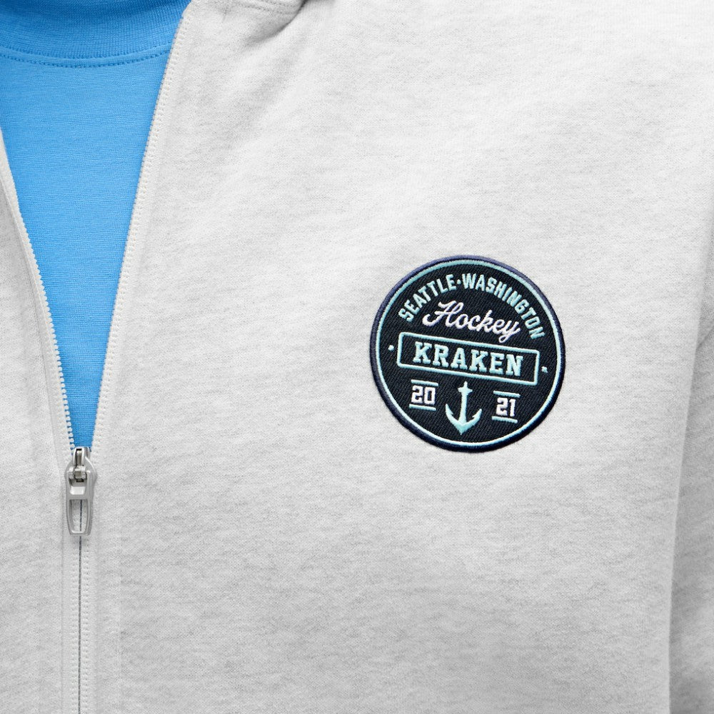 NHL Seattle Kraken lululemon Steady State Full-Zip Hoodie - Heathered Core Ultra Light Grey