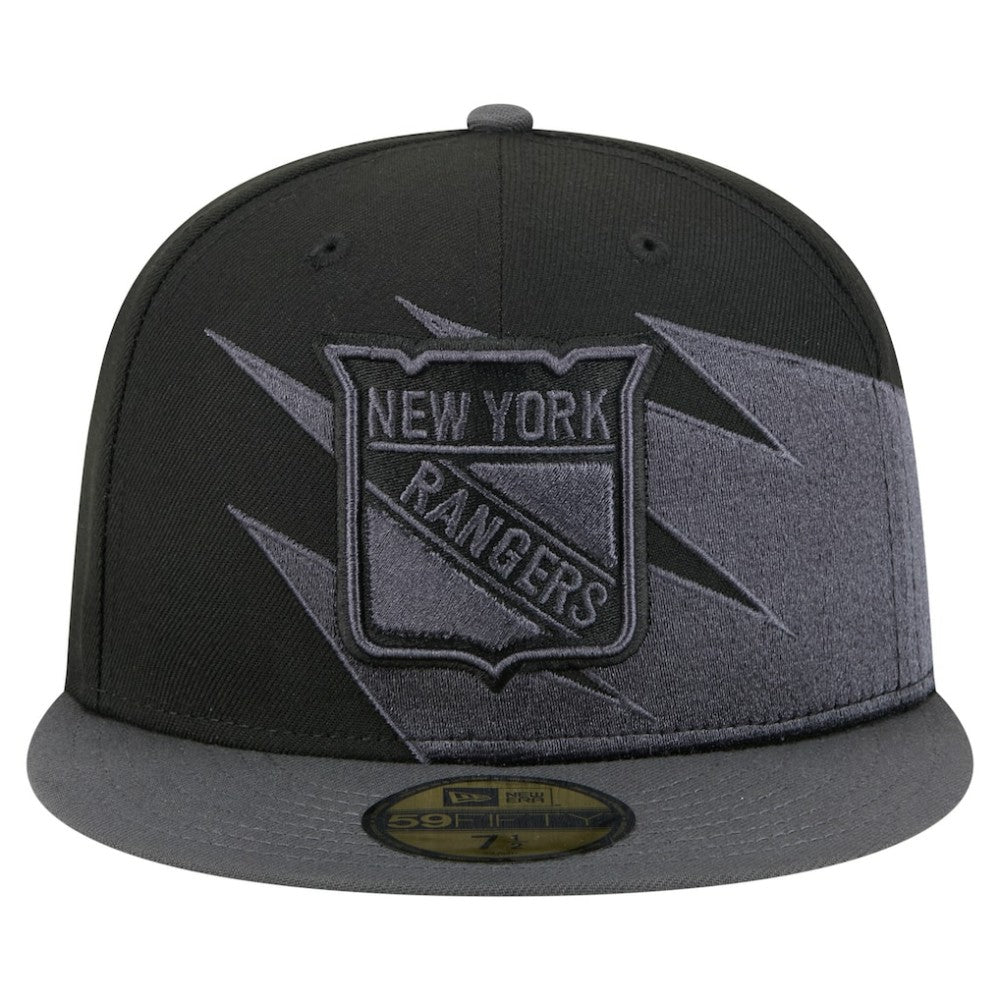 NHL New York Rangers New Era Spikes 59FIFTY Fitted Hat - Black