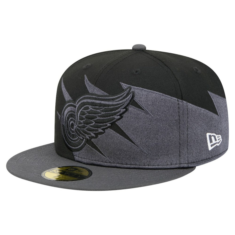 NHL Detroit Red Wings New Era Spikes 59FIFTY Fitted Hat - Black