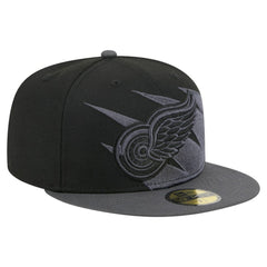 NHL Detroit Red Wings New Era Spikes 59FIFTY Fitted Hat - Black