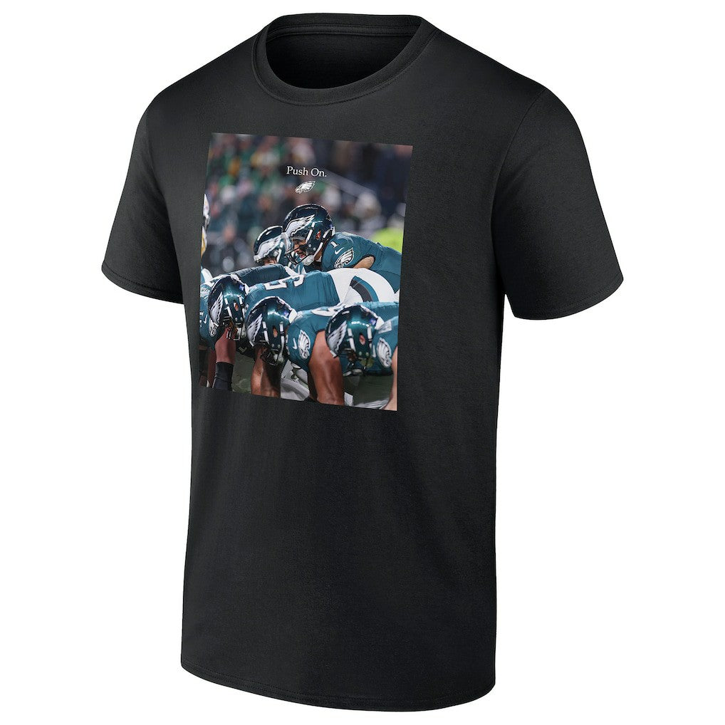 Philadelphia Eagles Push On T-Shirt Black