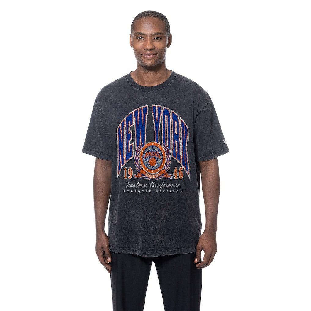 New York Knicks Sport Classics Mineral Washed T-Shirt Black