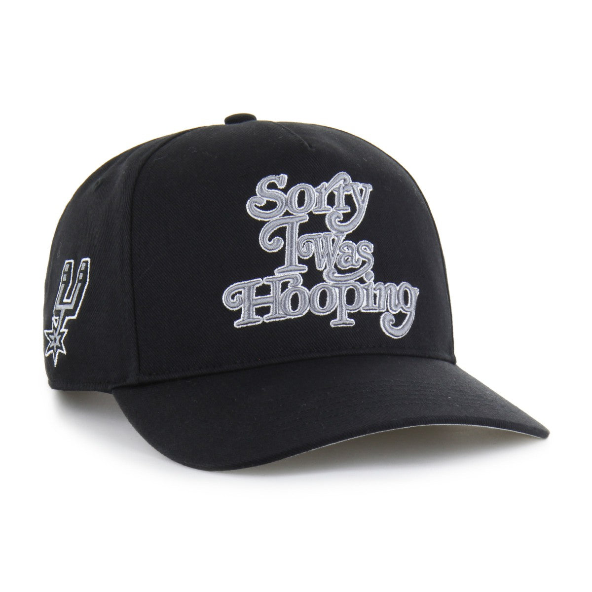 San Antonio Spurs Brand Seen by '47 Sorry I Was Hooping Hitch Adjustable Hat Black