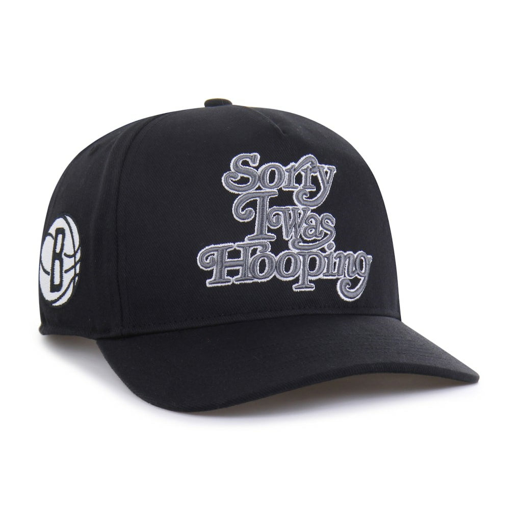 Brooklyn Nets Brand Seen by '47 Sorry I Was Hooping Hitch Adjustable Hat Black