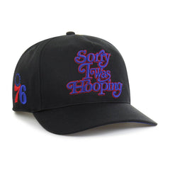 Philadelphia 76ers Brand Seen by '47 Sorry I Was Hooping Hitch Adjustable Hat Black
