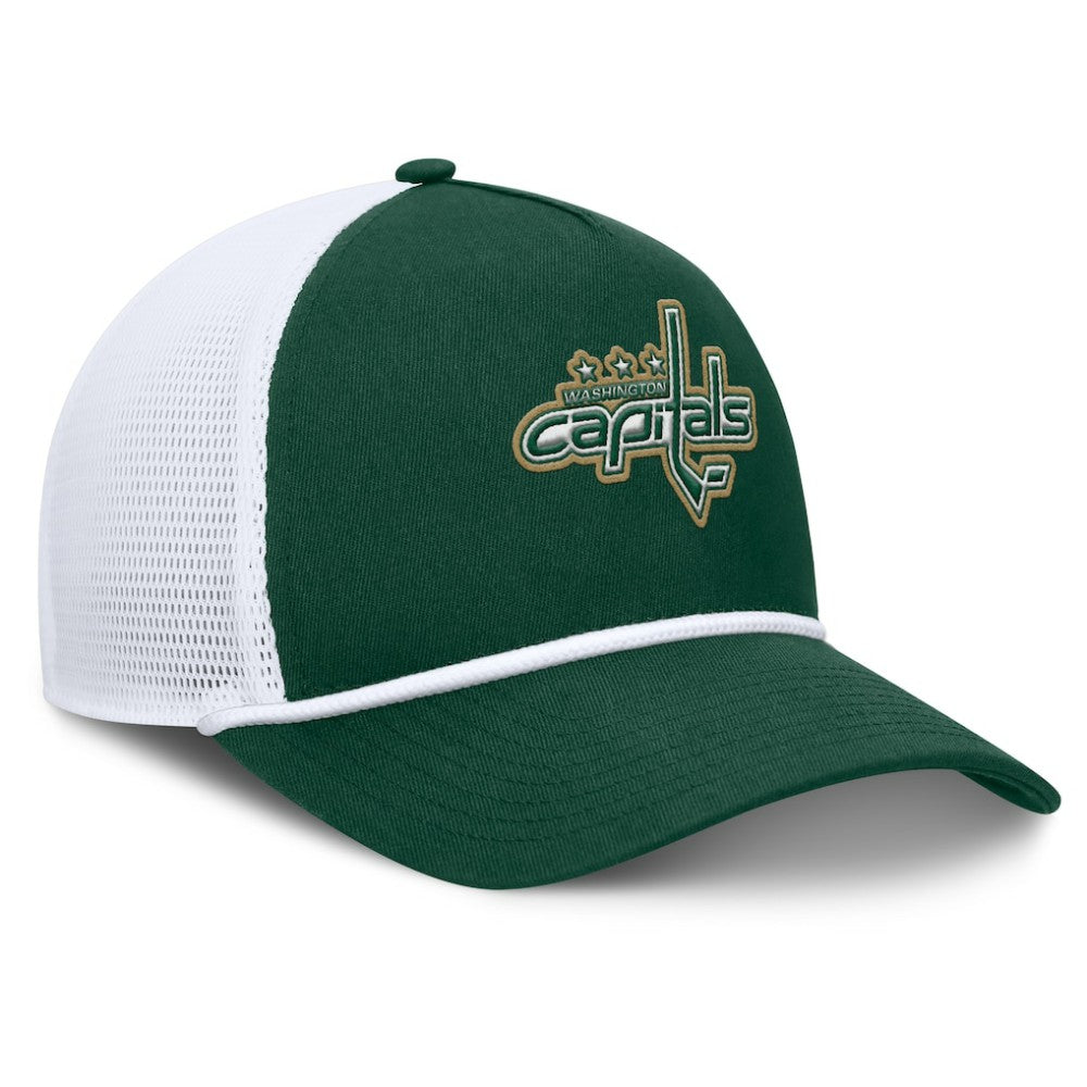 NHL Washington Capitals Fanatics Bermuda A-Frame Adjustable Hat - Green/White