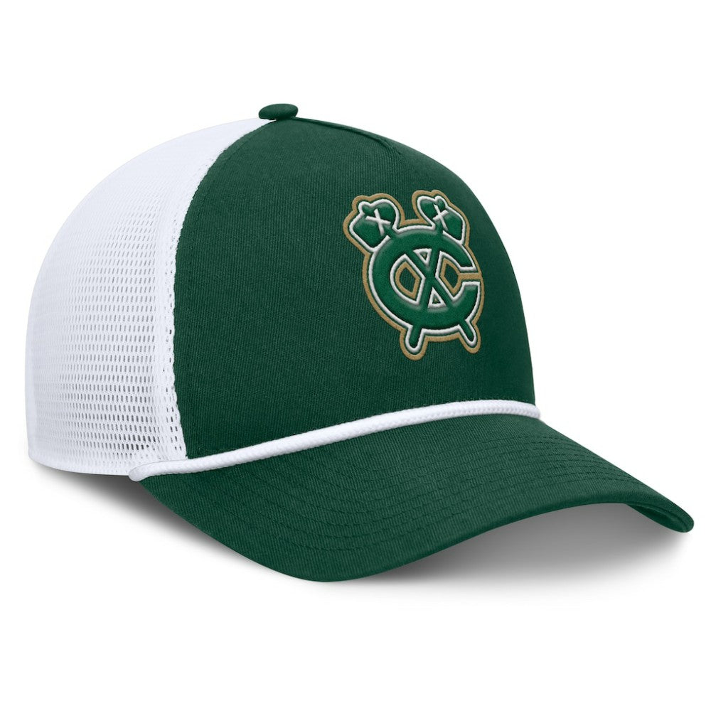NHL Chicago Blackhawks Fanatics Bermuda A-Frame Adjustable Hat - Green/White