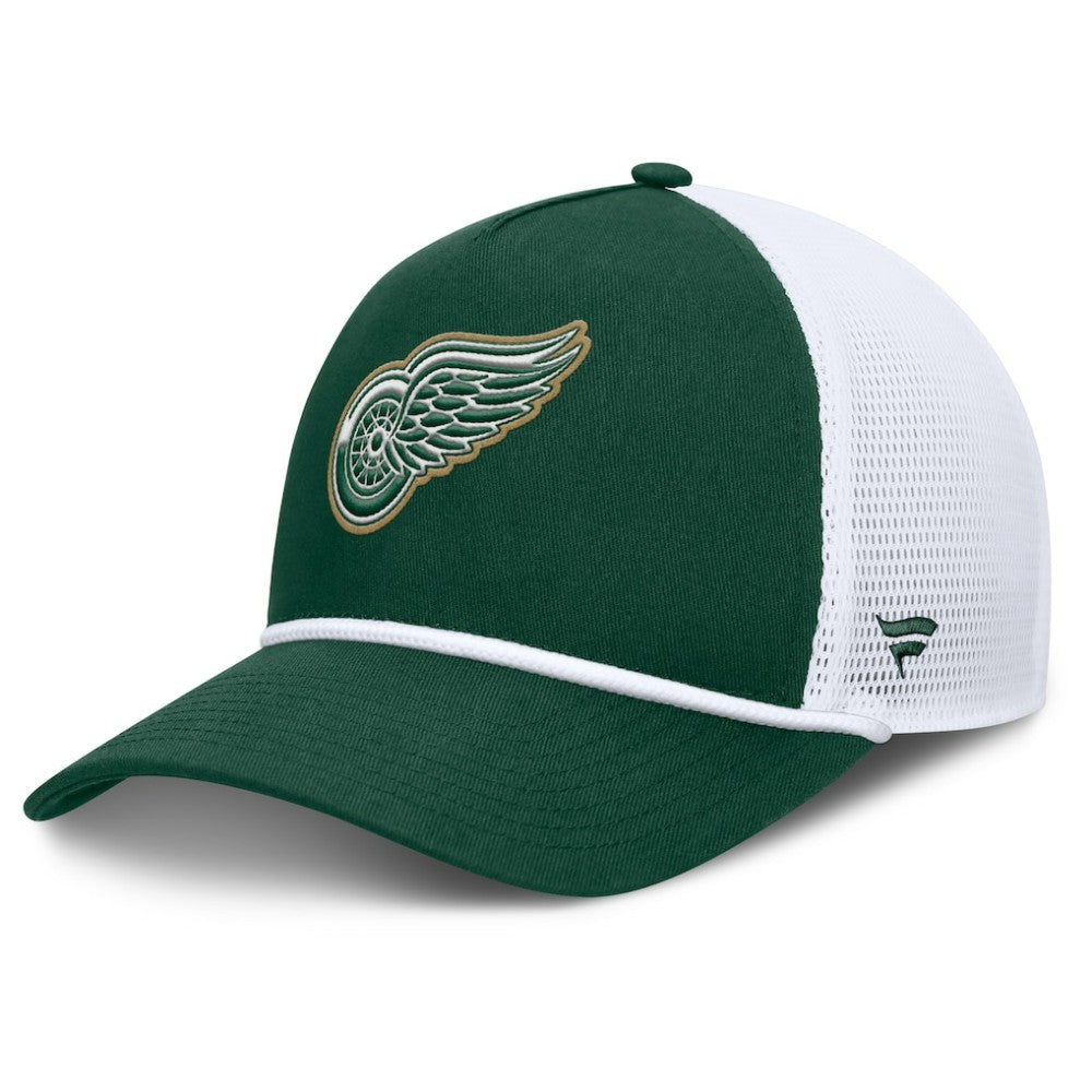NHL Detroit Red Wings Fanatics Bermuda A-Frame Adjustable Hat - Green/White