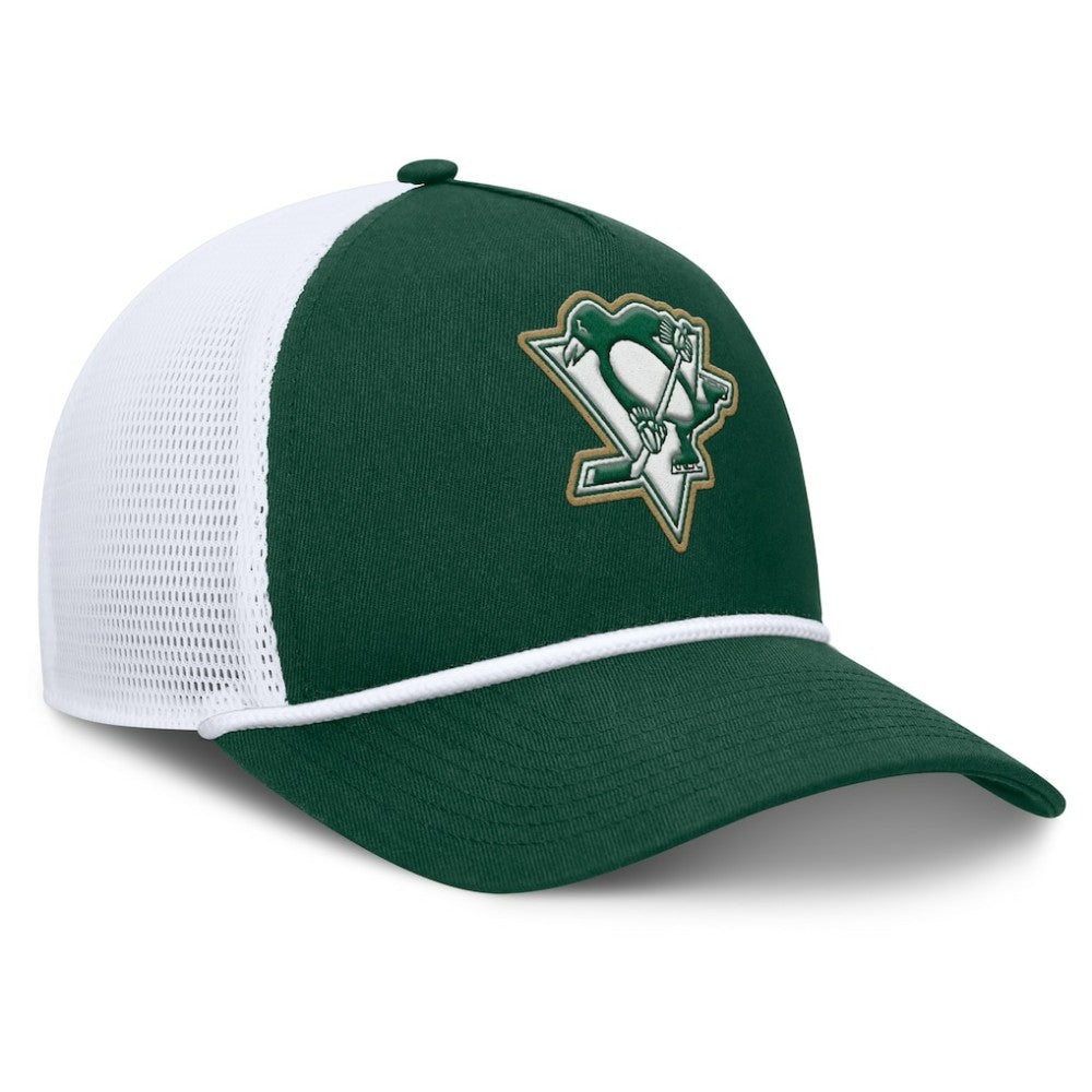 NHL Pittsburgh Penguins Fanatics Bermuda A-Frame Adjustable Hat - Green/White