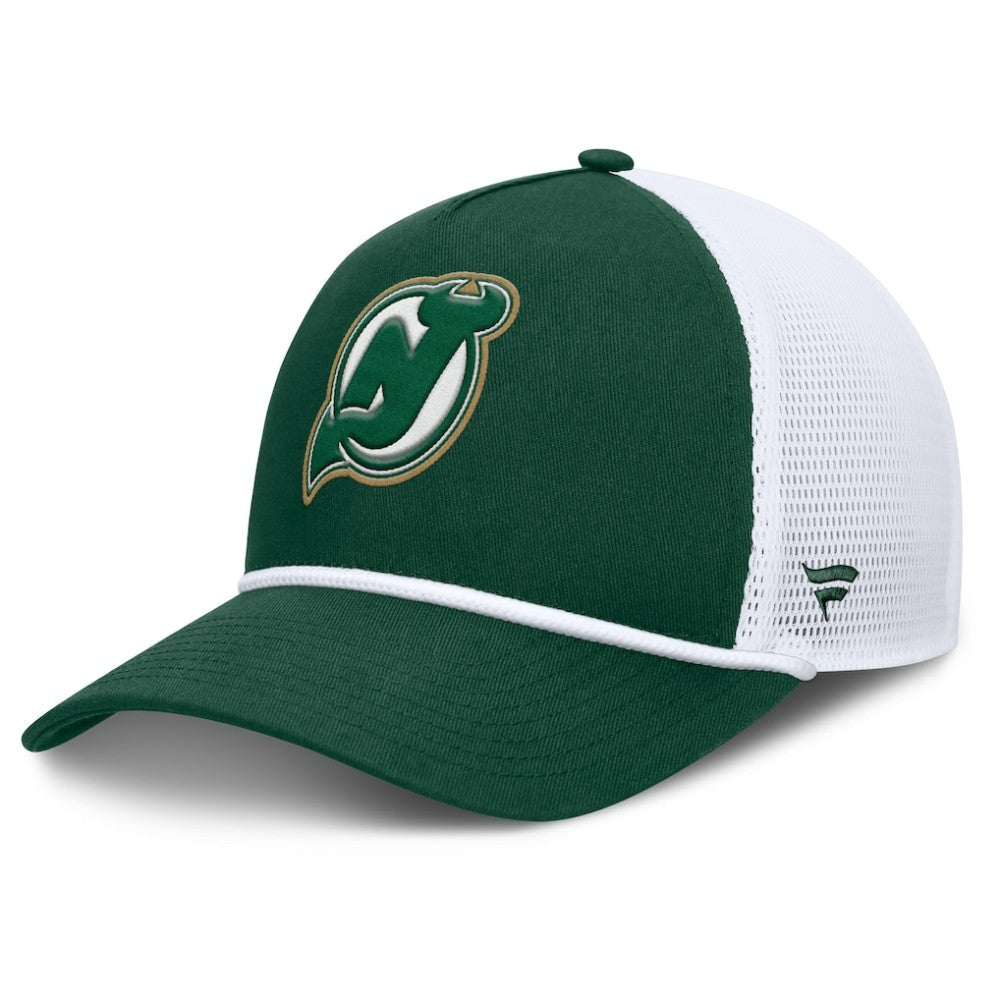 NHL New Jersey Devils Fanatics Bermuda A-Frame Adjustable Hat - Green/White