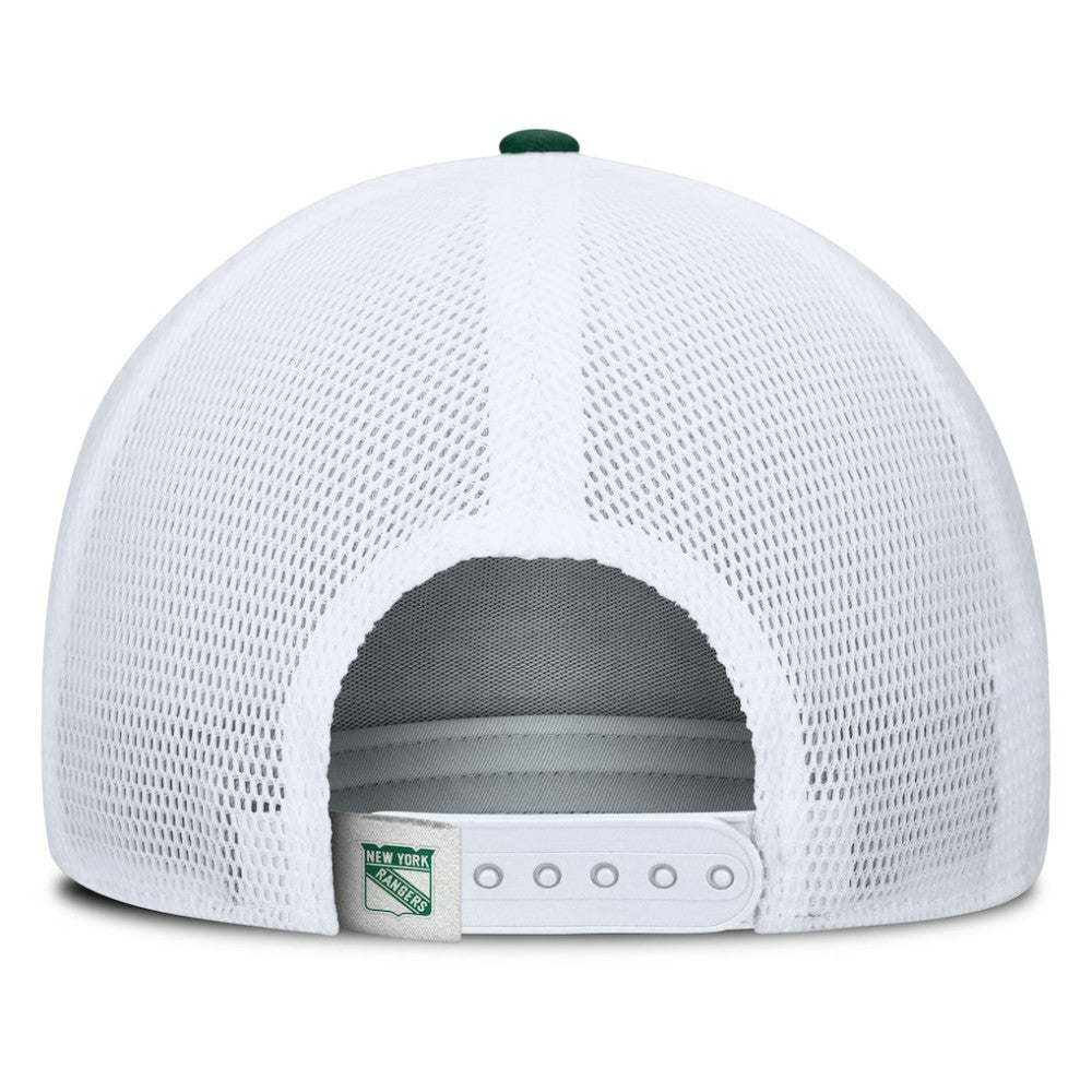 NHL New York Rangers Fanatics Bermuda A-Frame Adjustable Hat - Green/White