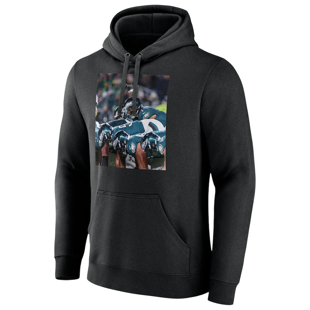 Philadelphia Eagles Push On Pullover Hoodie Black