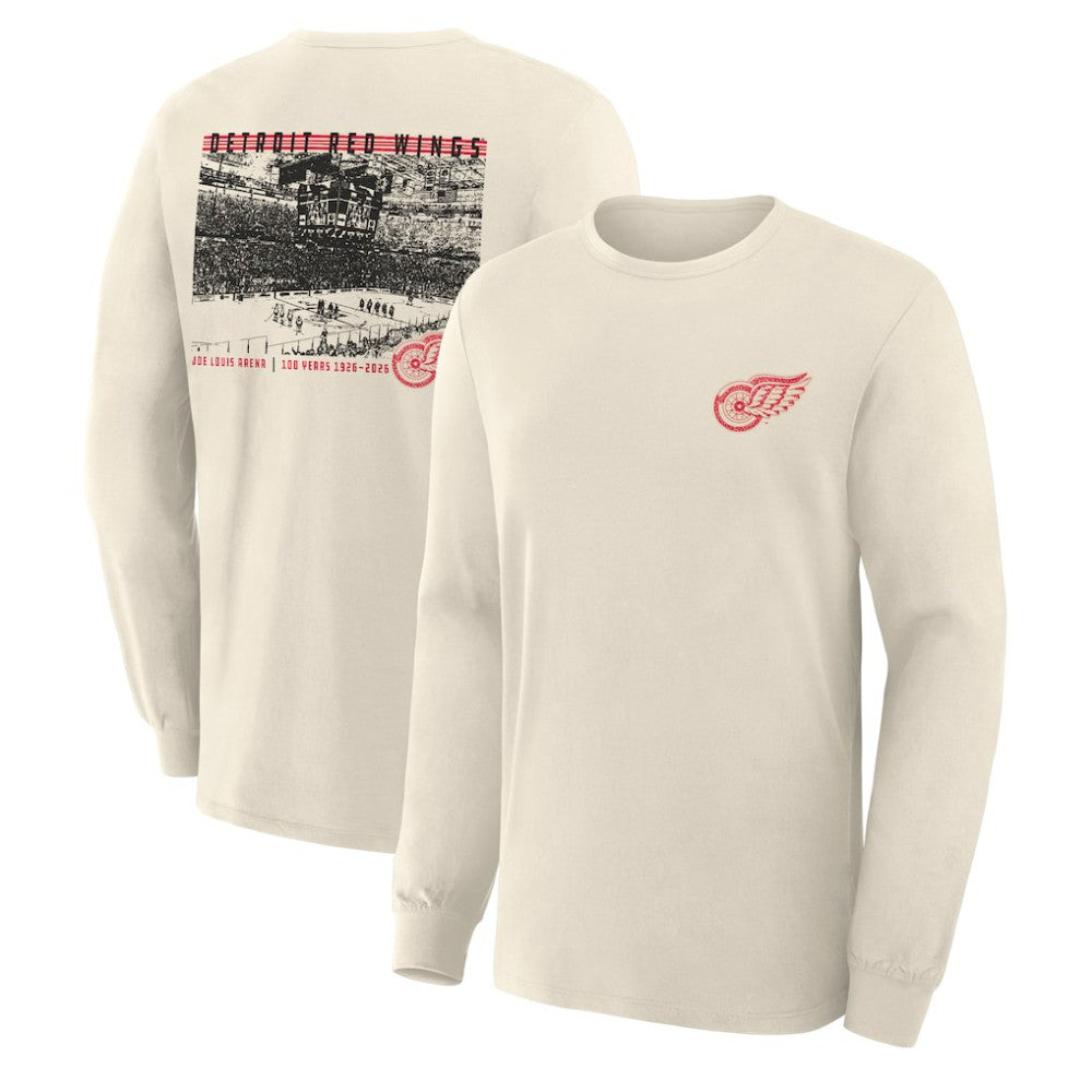 NHL Detroit Red Wings Fanatics Centennial Legacy Long Sleeve T-Shirt - Beige
