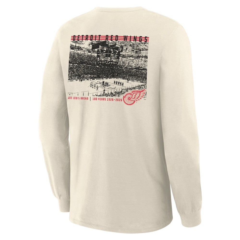 NHL Detroit Red Wings Fanatics Centennial Legacy Long Sleeve T-Shirt - Beige