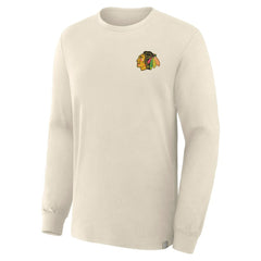 NHL Chicago Blackhawks Fanatics Centennial Legacy Long Sleeve T-Shirt - Beige