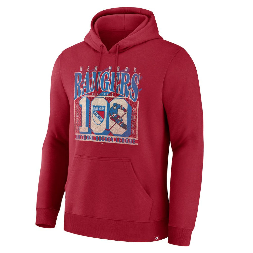 NHL New York Rangers Fanatics Centennial Fleece Hoodie - Red