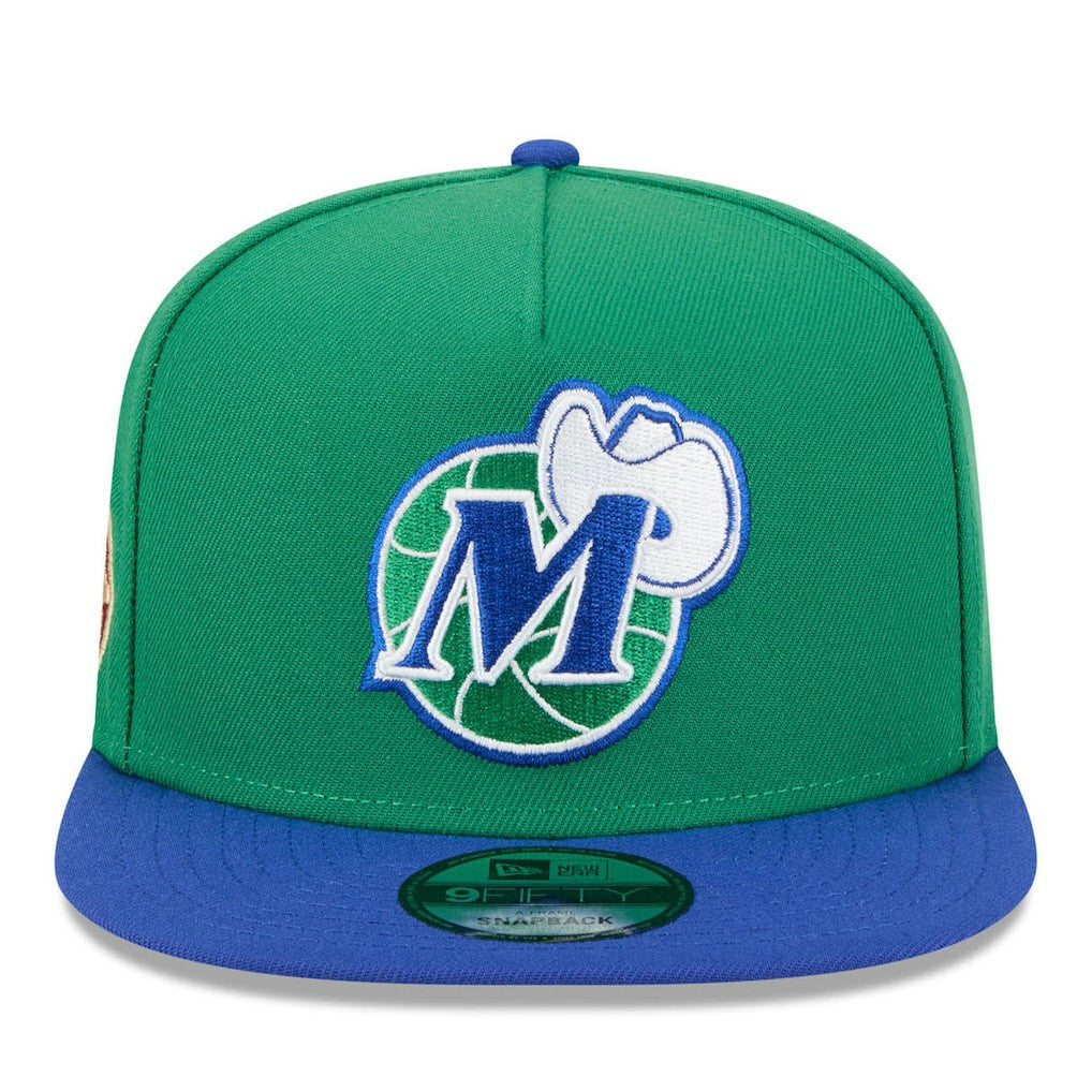Dallas Mavericks 2025/26 Classic Edition Jersey Hook A-Frame 9FIFTY Snapback Hat Green/Blue