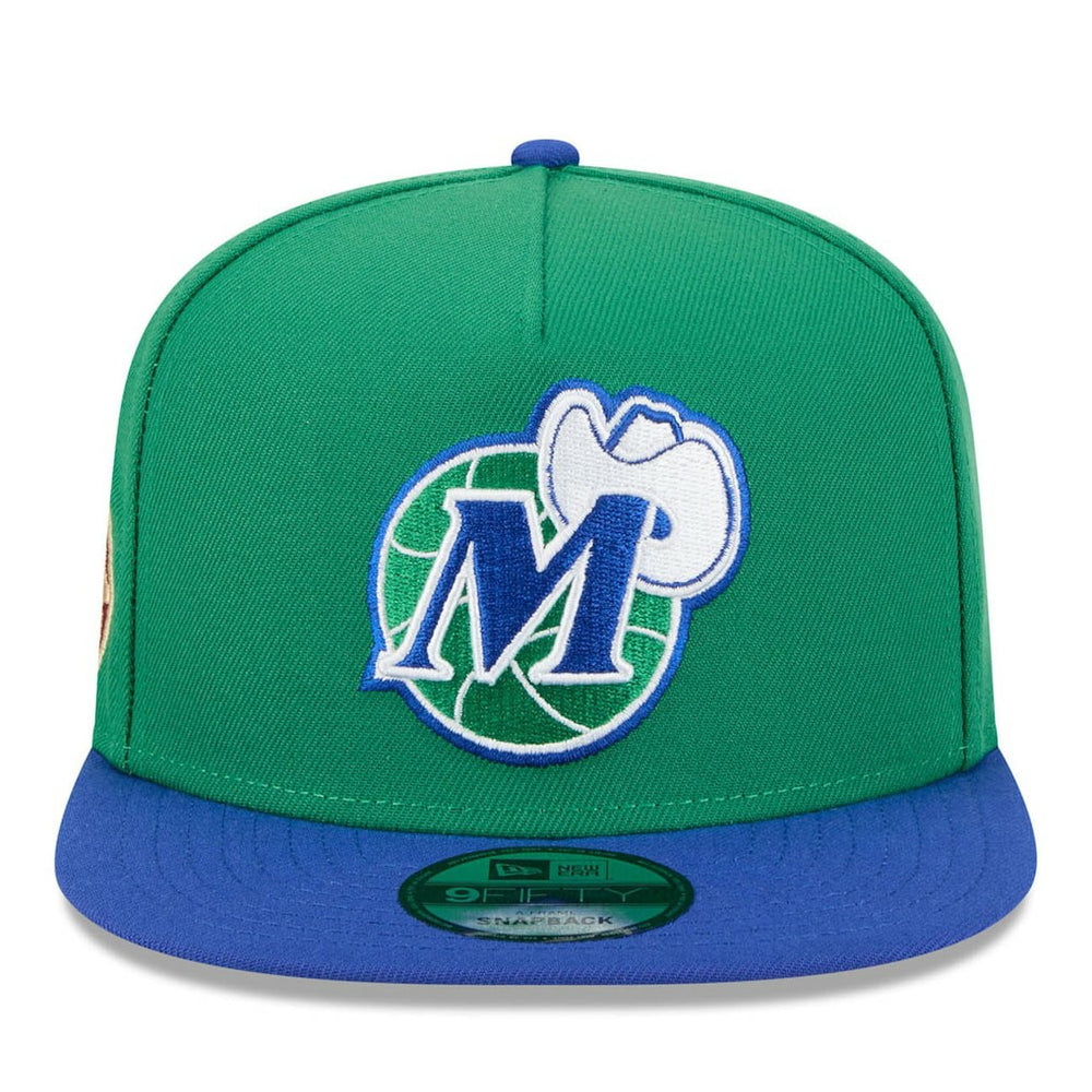 Dallas Mavericks 2025/26 Classic Edition Jersey Hook A-Frame 9FIFTY Snapback Hat Green/Blue