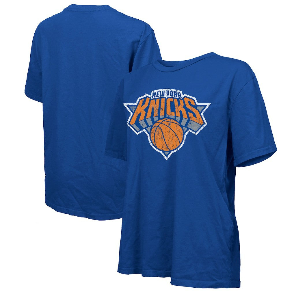 New York Knicks Majestic Threads Women's Oversized T-Shirt Royal