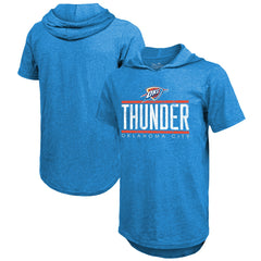 Oklahoma City Thunder Majestic Threads Tri-Blend Hoodie T-Shirt Blue