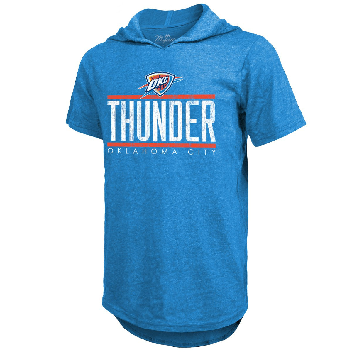 Oklahoma City Thunder Majestic Threads Tri-Blend Hoodie T-Shirt Blue
