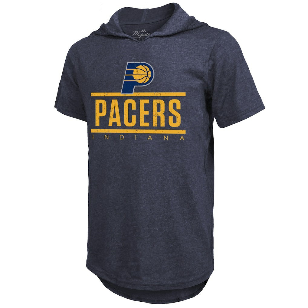 Indiana Pacers Majestic Threads Tri-Blend Hoodie T-Shirt Navy