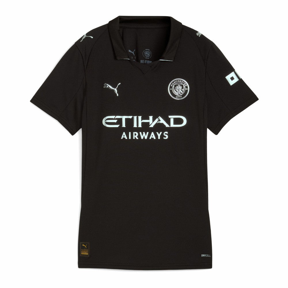 Manchester City Women's 2025/26 Away Replica Jersey Black sale