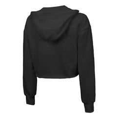 Minnesota Timberwolves Majestic Threads Women's Tri-Blend Cropped Pullover Hoodie Black