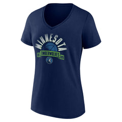 Minnesota Timberwolves Women's '90s Graphic V-Neck T-Shirt Navy