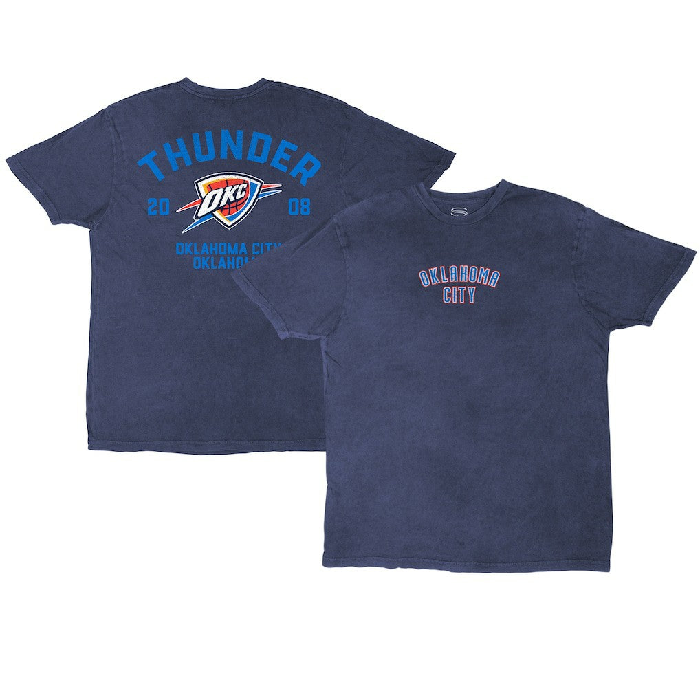Oklahoma City Thunder Stadium Essentials Unisex Get Back Oversized Vintage Wash T-Shirt Denim