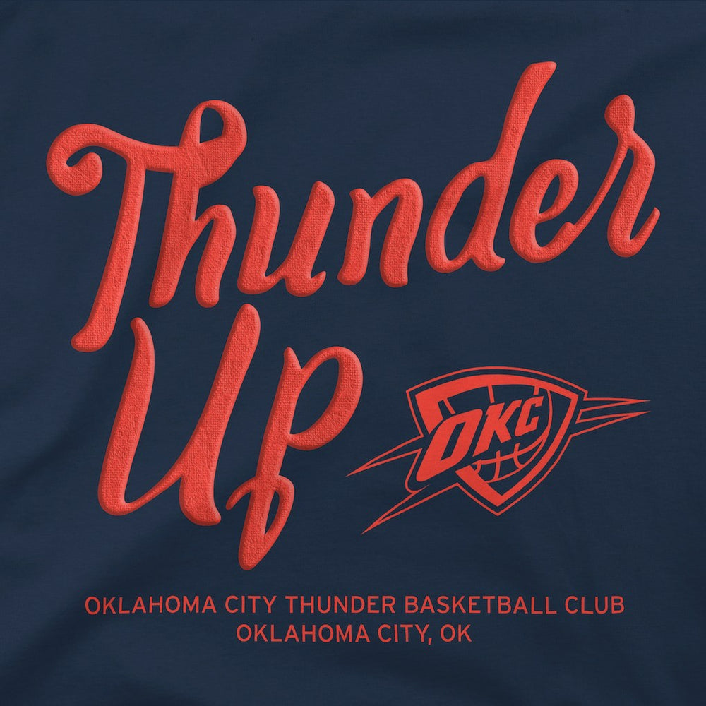 Oklahoma City Thunder Stadium Essentials Unisex Thunder Up Urban T-Shirt Navy