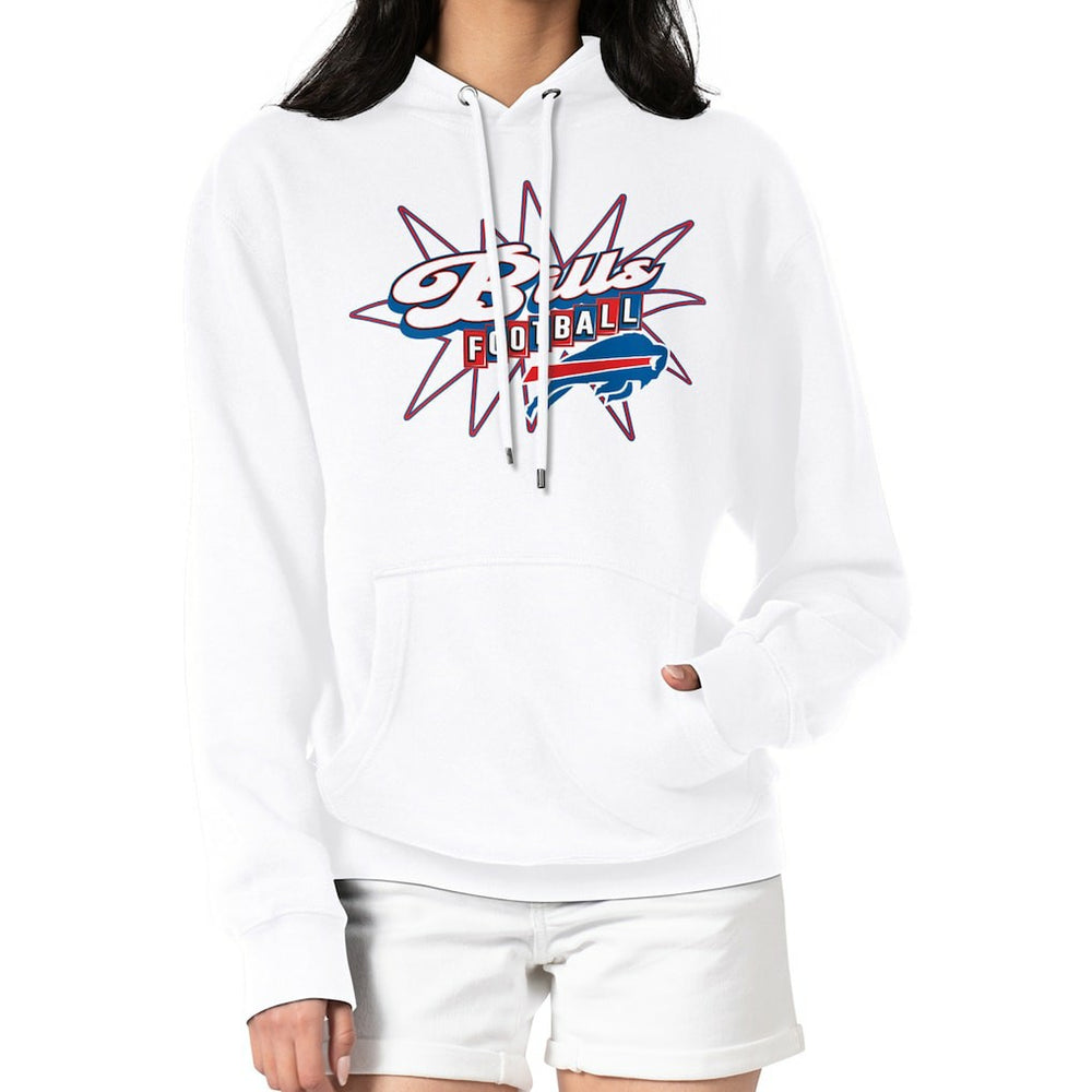 Buffalo Bills Starter Women's Drive-In Sign Pullover Hoodie White