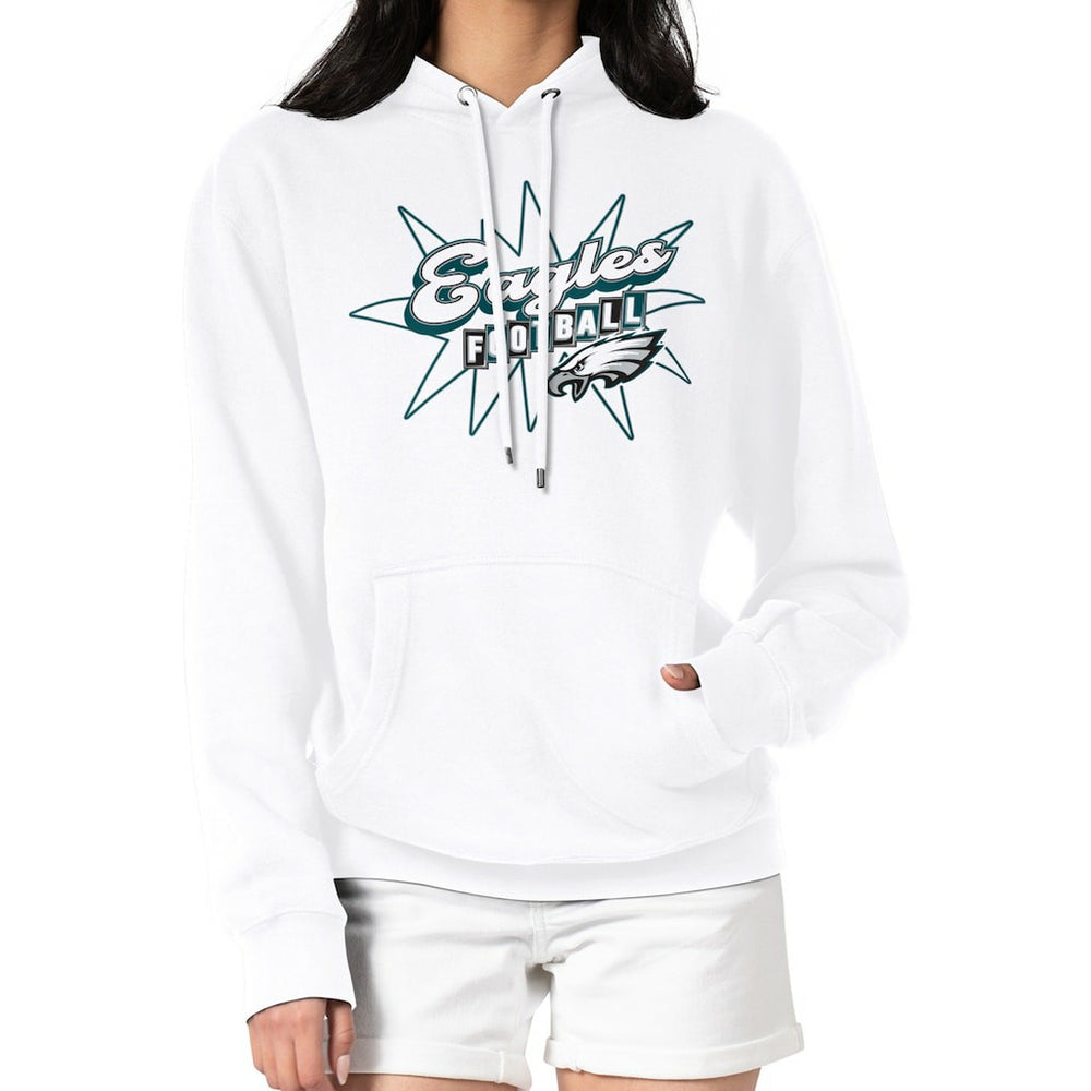 Philadelphia Eagles Starter Women's Drive-In Sign Pullover Hoodie White