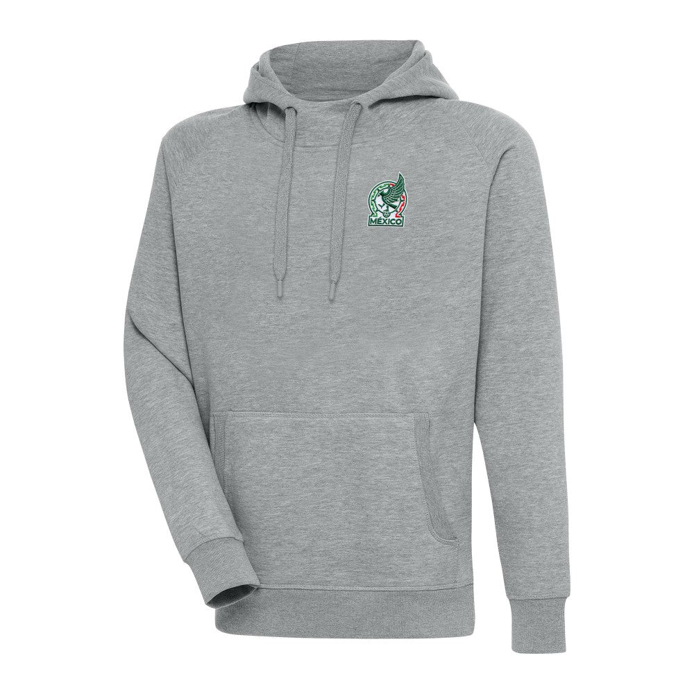 Mexico National Team Antigua Takeover Pullover Hoodie Heather Gray sale
