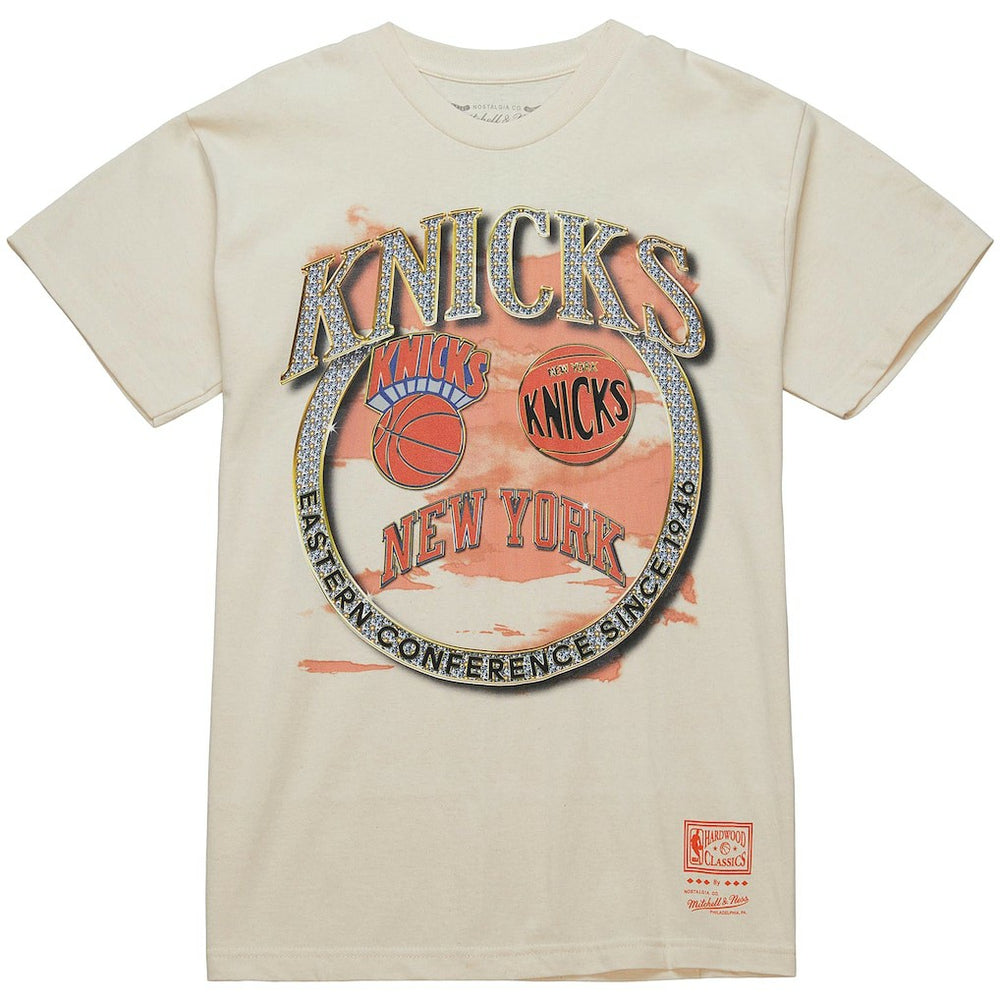 New York Knicks Big & Tall Hardwood Classics Crown Jewels T-Shirt White