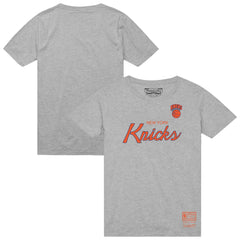 New York Knicks Big & Tall Hardwood Classics Vintage Wordmark T-Shirt Heather Gray