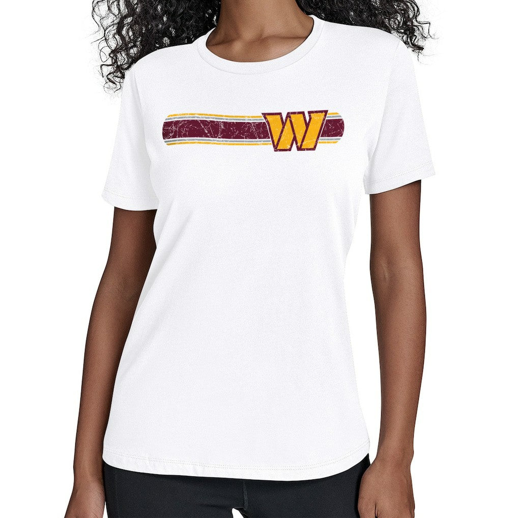 Washington Commanders Starter Women's Team Stripe T-Shirt White