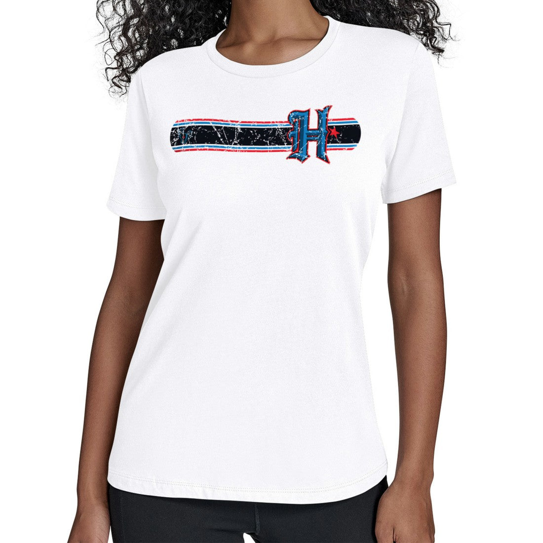 Houston Texans Starter Women's Team Stripe T-Shirt White