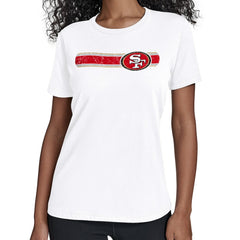 San Francisco 49ers Starter Women's Team Stripe T-Shirt White