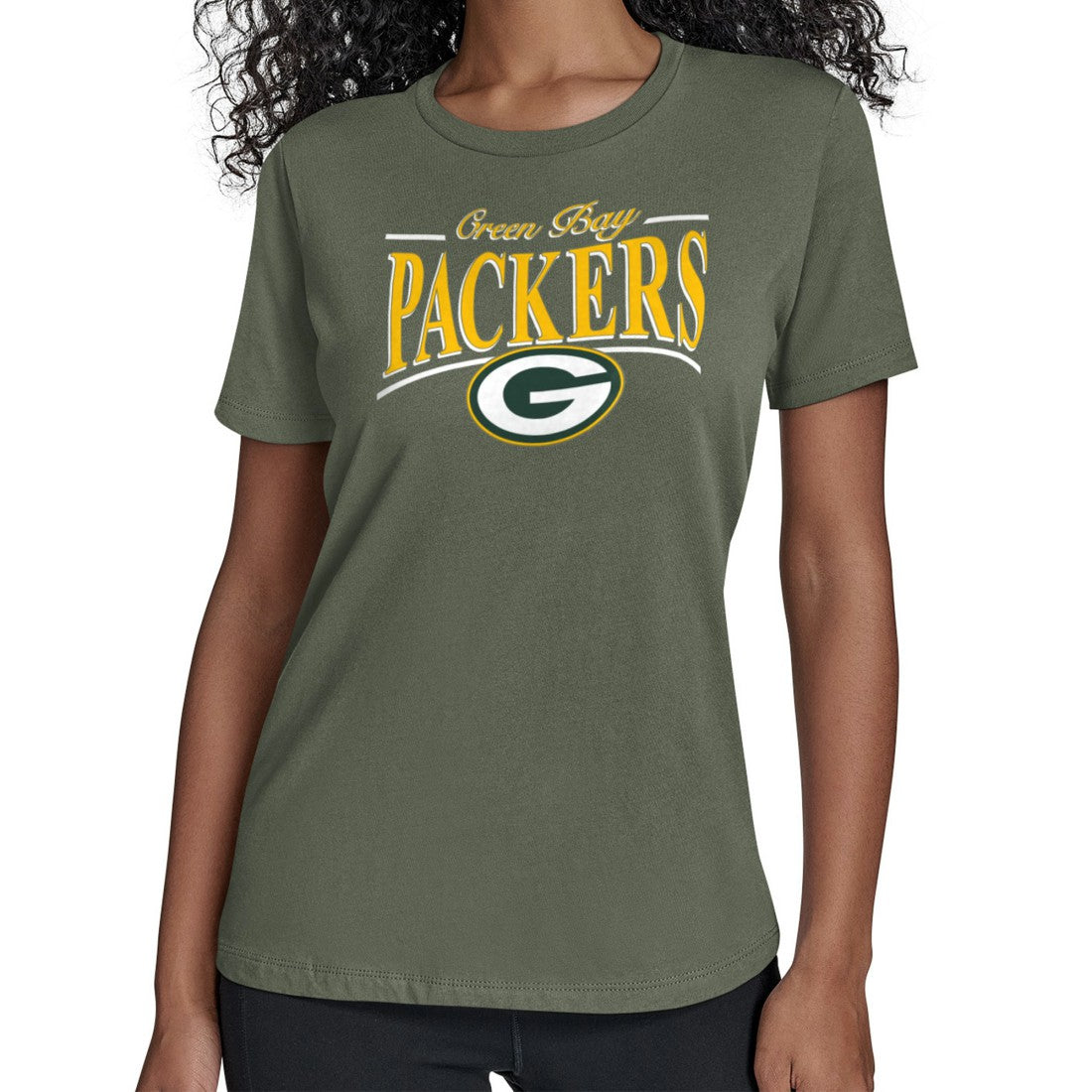 Green Bay Packers Starter Women's Arch Stripe T-Shirt Green
